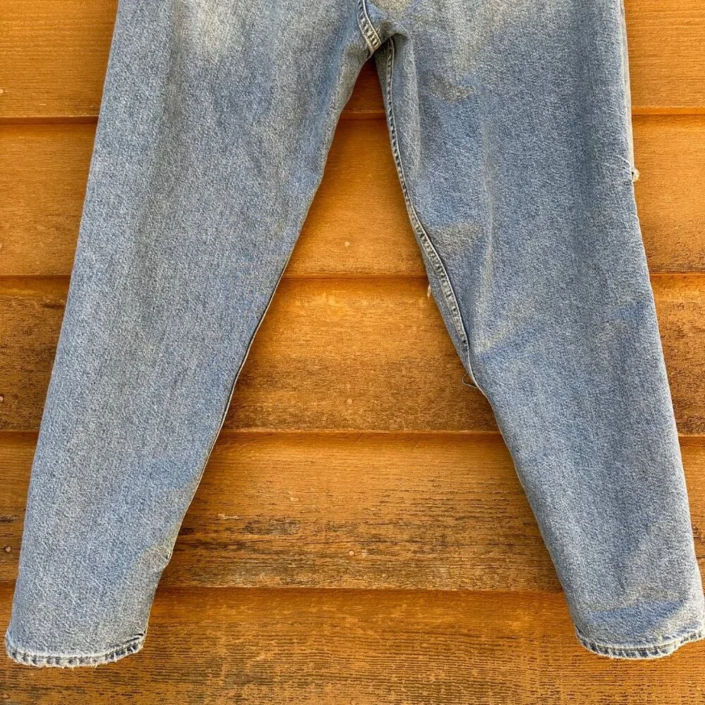& Denim Boyfriend Fit Destroyed Taille Basse Light Blue Jeans Size 10 - Picture 10 of 13